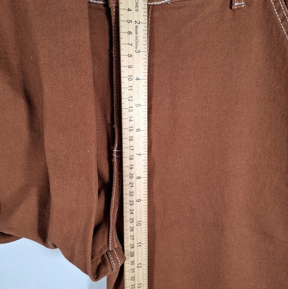 Flying Angel Brown Rust Baggy Jeans Size 9/29 Loose Fit Wide Leg Retro Y2K - Picture 8 of 13